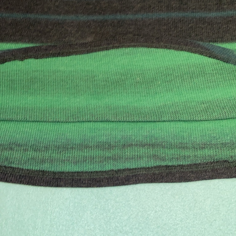 TERRA & SKY henley long sleeve waffle thermal pullover green blue top size 14W - Picture 6 of 13